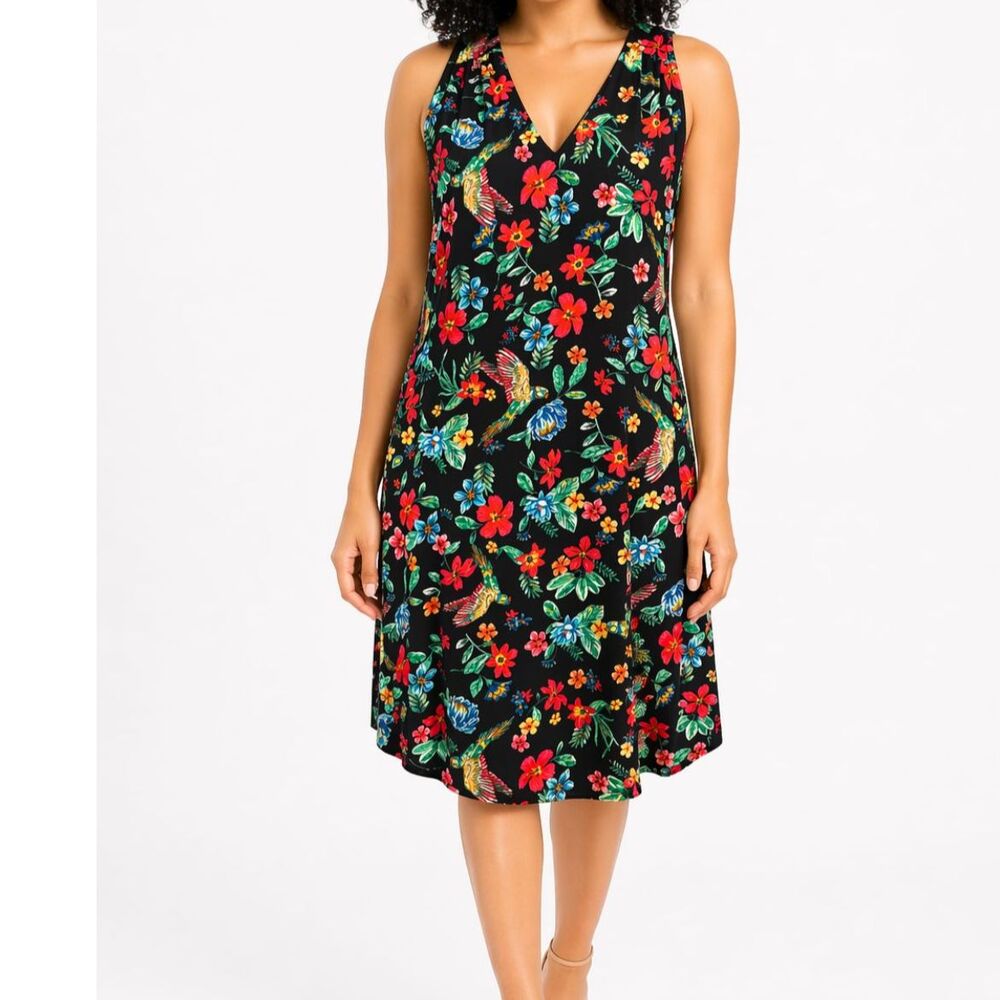 Old Navy Tropical Print High Low Dress Women's size Medium